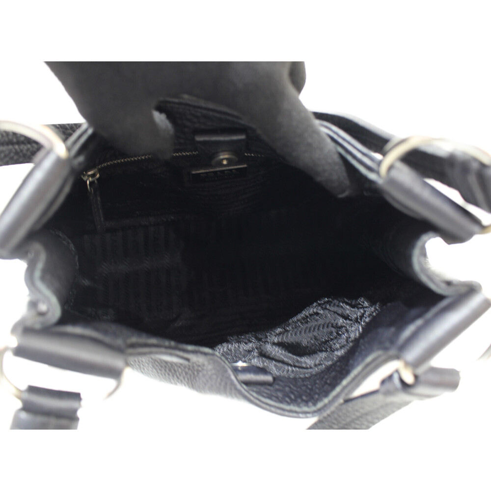 Prada Vitello Daino Leather Shoulder Bag black - Picture 5 of 7